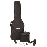 Vintage V60 Left Hand Guitar Pack Boulevard Black