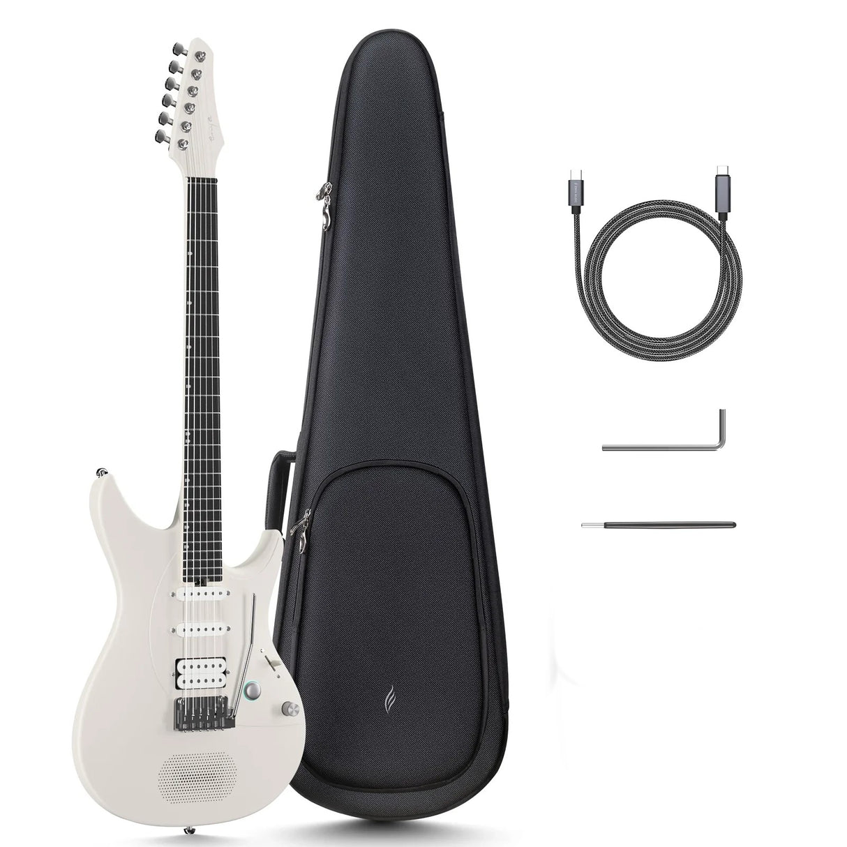 Enya Nova Inspire Smart Guitar White With Case