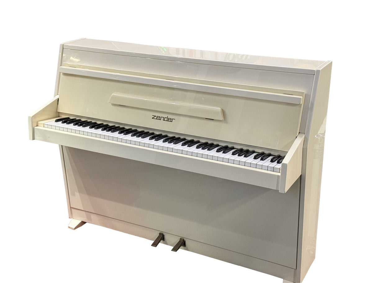 Zender Upright Piano Polished White