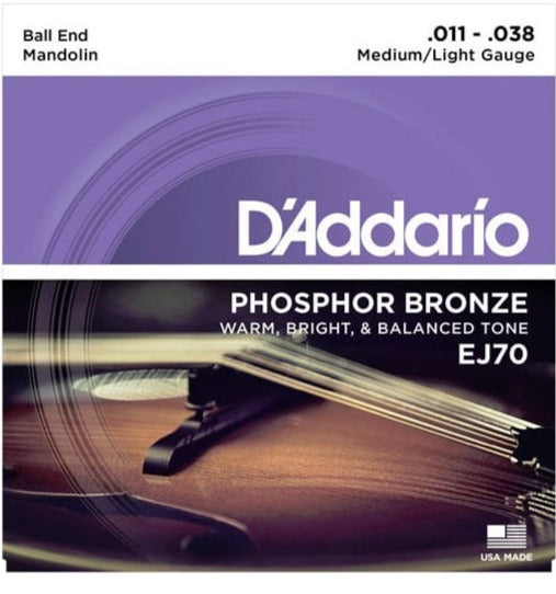 D Addario EJ70 Phosphor Bronze Ball End 11-38