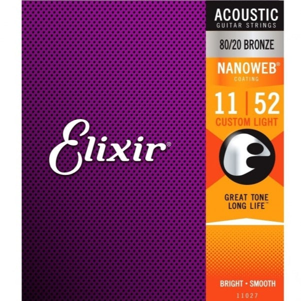 Elixir Nanoweb 80/20 Bronze Custom Light 11-52