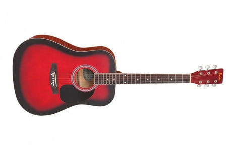 Encore Acoustic Guitar - Redburst