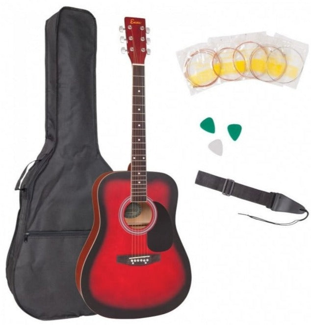 Encore EWP-100RB Acoustic Guitar Pack - Redburst