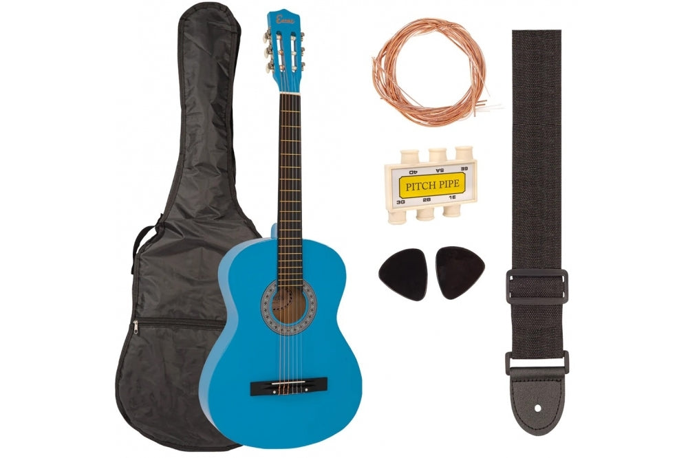 Encore Full Size Classic Guitar Pack  Blue
