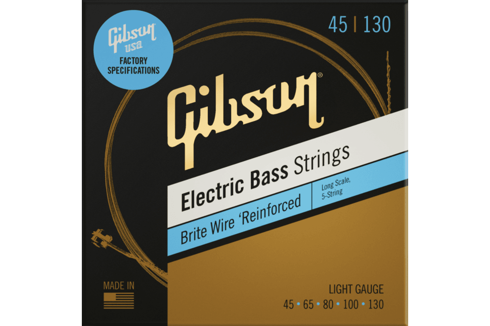 Gibson Long Scale Brite Wire 5-string Roundwound Light 45-130