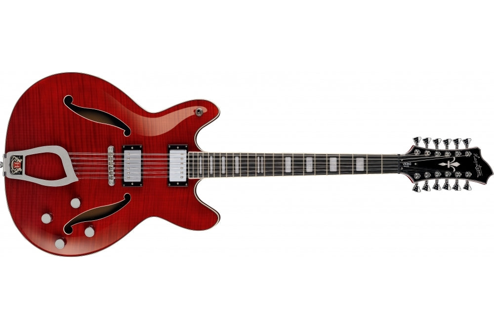 Hagstrom Viking Deluxe 12 String - Wild Cherry Transparent