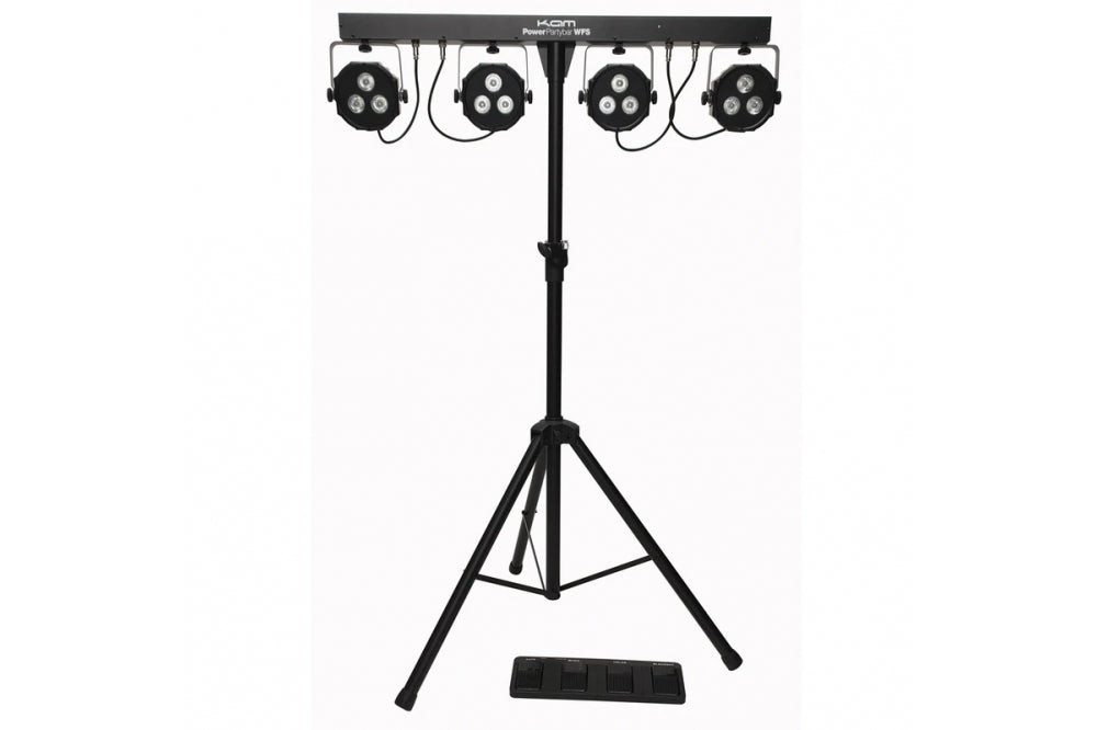 Kam Power Party Bar WFS Lights - inc lights, stand, footswitch & bag