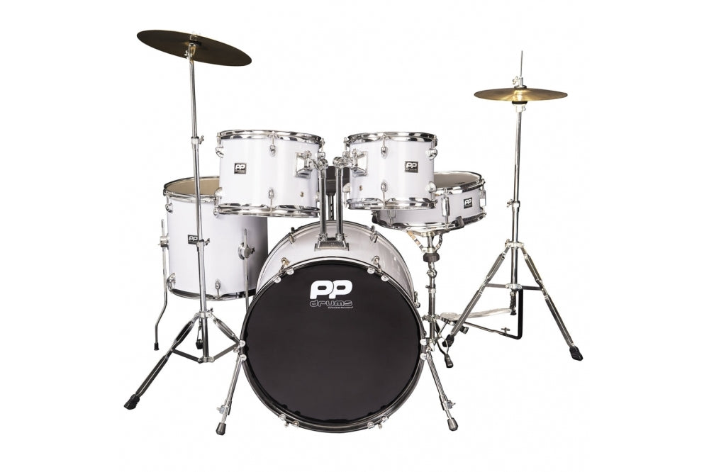 Performance Percussion PP200 5pc Fusion Drum Kit- White