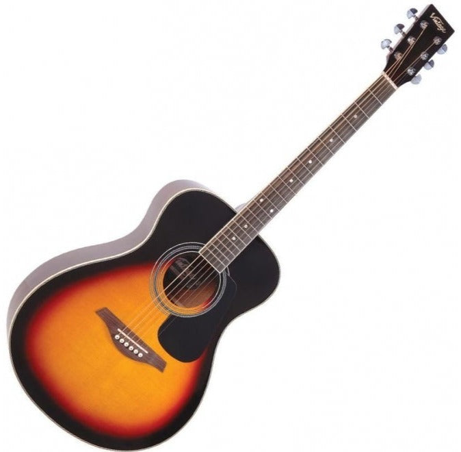 Vintage V300 Acoustic Folk Guitar Pack Vintage Sunburst