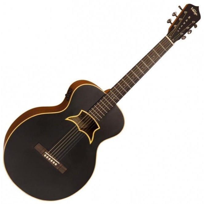 Vintage Raven Paul Brett Electro Acoustic Guitar Satin Black Reidys Home Of Music