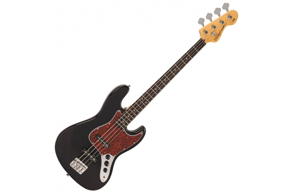 Vintage V49 Coaster Series Boulevard Black Bass Guitar Pack
