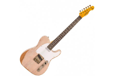 Vintage V62 ICON Electric Guitar Distressed Ash Blonde