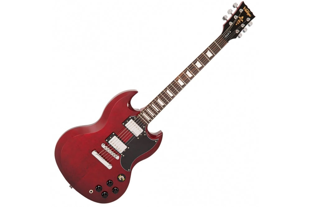 Vintage V69 Coaster Series Electric Guitar Pack - Cherry Red