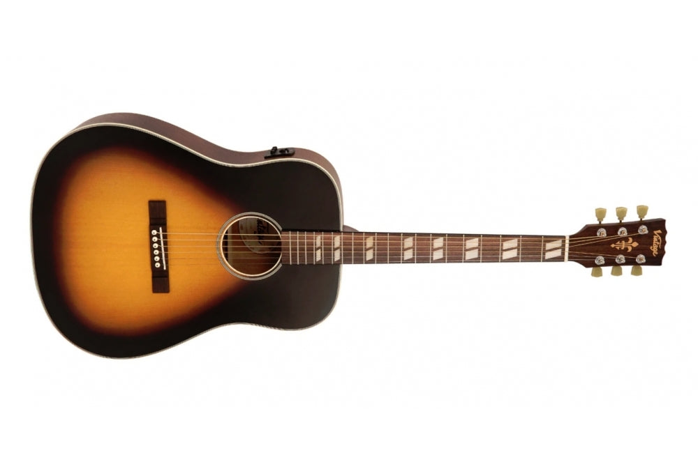 Vintage VE180 Historic Series Parlour Electro-Acoustic Guitar