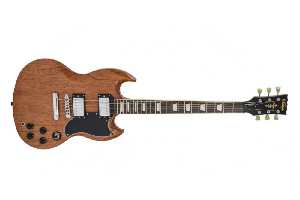 Vintage VS6 ReIssued Electric Guitar ~ Natural Mahogany